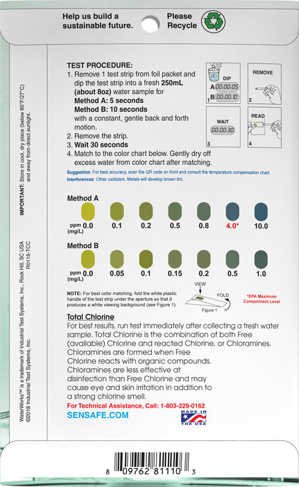 SenSafe® Gesamt-Chlor (Pocket-Pack)