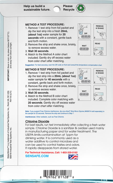 WaterWorks™ Chlorine Dioxide Low Range (Pocket-Pack)